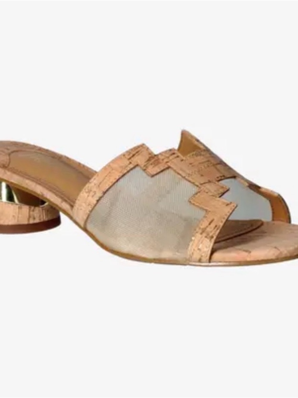J. Reneé size 8 Wide Amorra sandals in a cork and mesh finish
